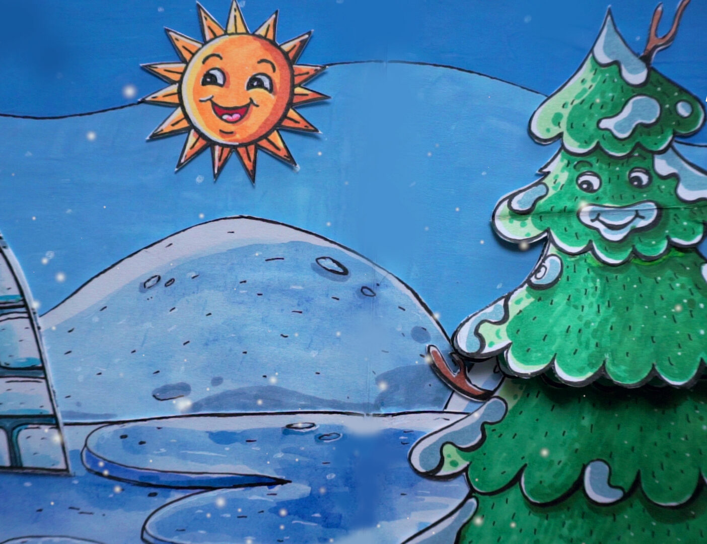 Mr Book and Me – Imblu’s X’mas trip – Imblu’s neighbor – Pine tree (Episode -7)