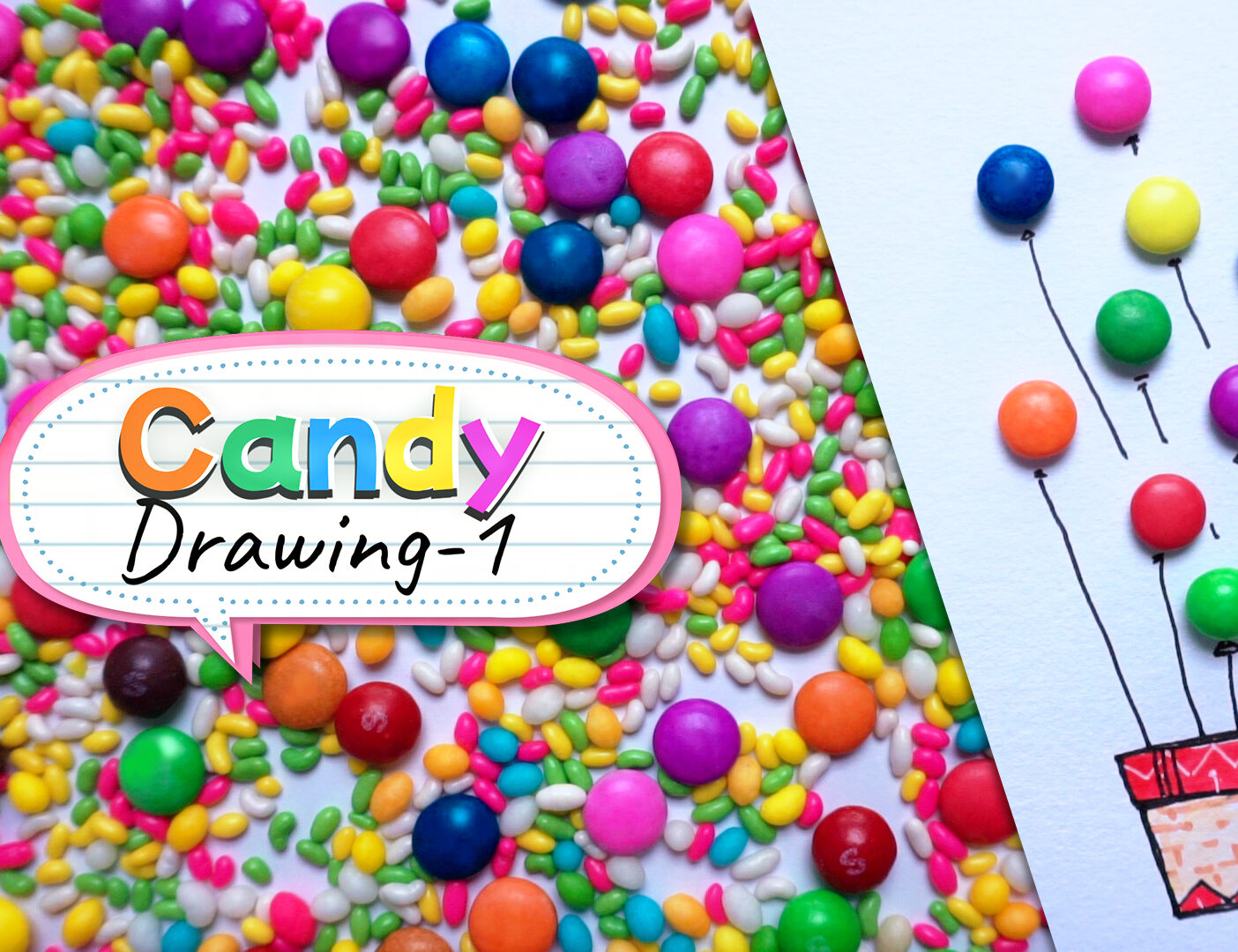 How To Draw With Candy -1 | 4 simple candy drawings | Fun with Candy