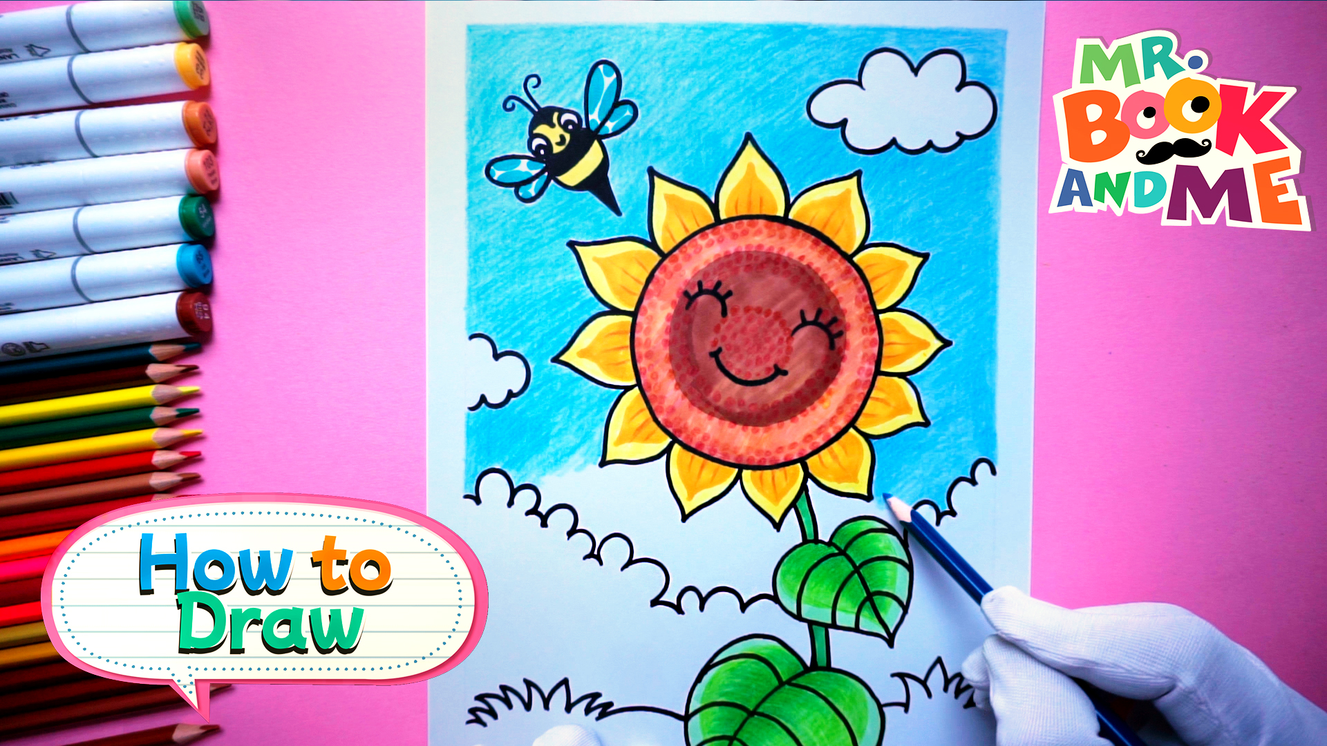 How To Draw a Sunflower Easy | Sunflower Drawing | Simple step by step flower drawing