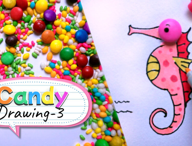 How To Draw With Candy-3 | Draw fish with candy| Fun with Candy | Drawing sea animals