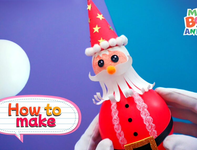 How to make balloon Santa Claus | Balloon Santa Claus craft | DIY balloon Santa