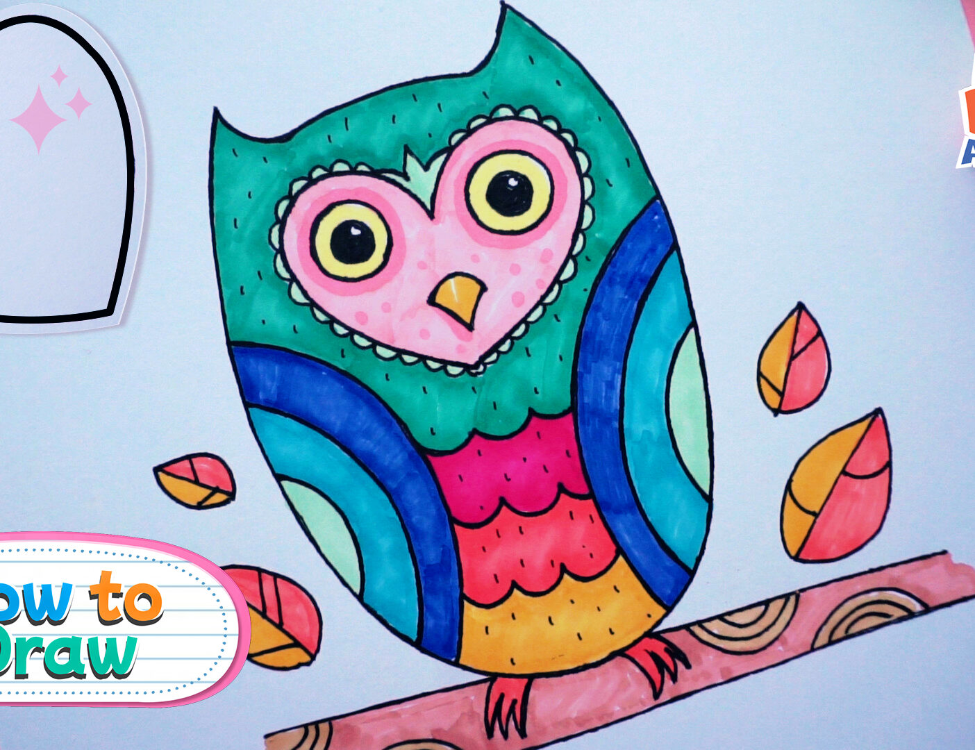 How to draw Owl with heart | How to draw an Owl | Drawing tutorial