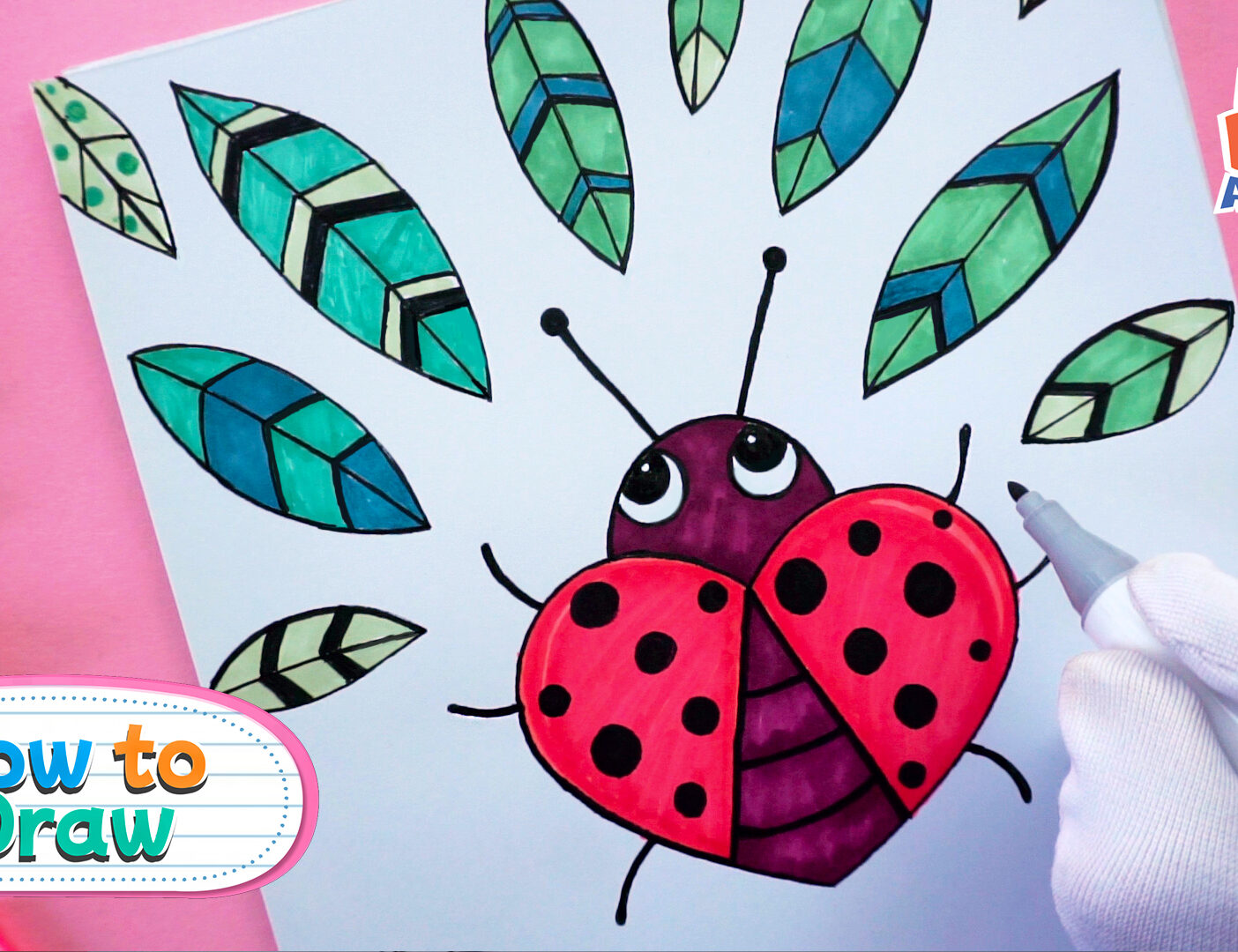 How to draw ladybug with heart | Cute ladybug drawing | Drawing tutorial