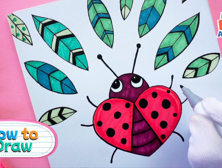 How to draw ladybug with heart | Cute ladybug drawing | Drawing tutorial