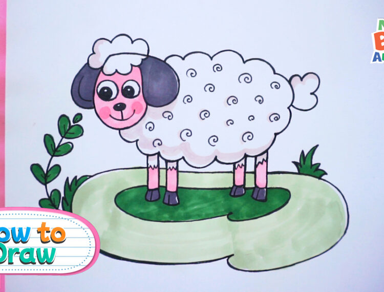 How to draw sheep with heart | Cute sheep drawing | Drawing tutorial