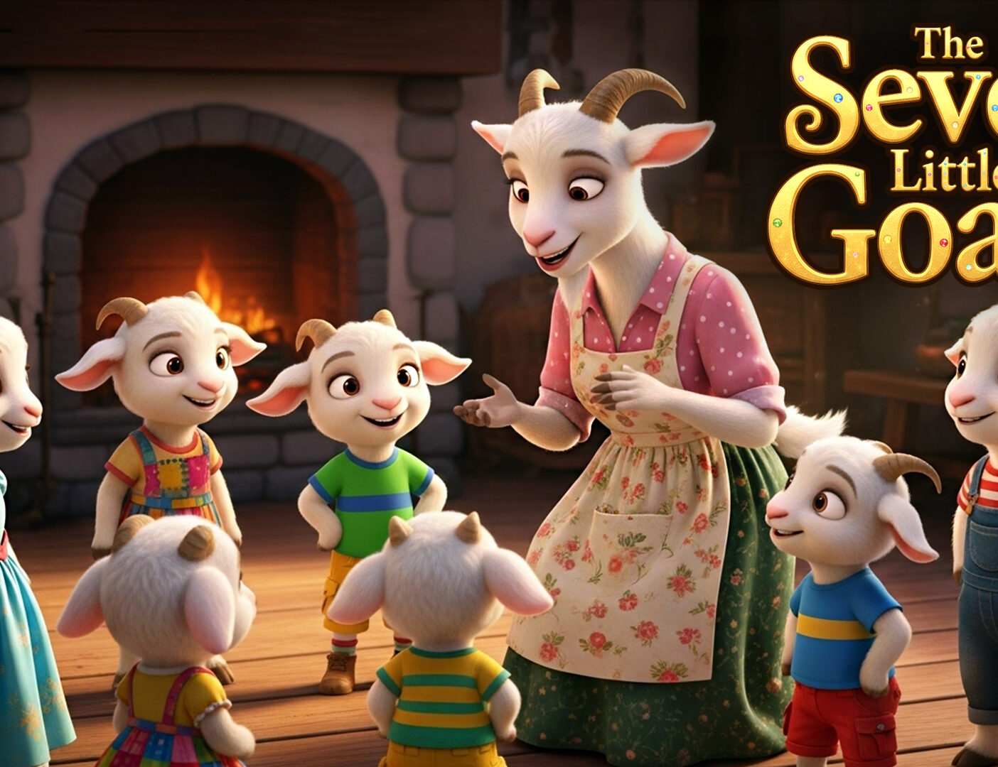 Moral Story for Kids: The Wolf and the Seven Little Goats 🐺🐐