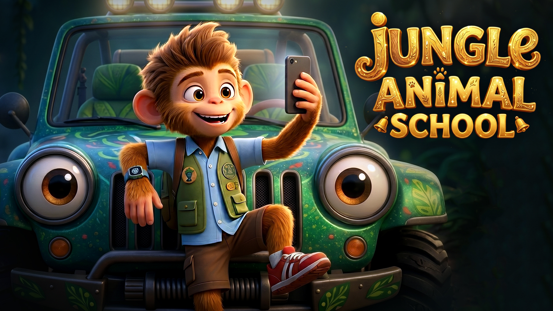 Moral Story for Kids: Jungle Animal School 🚗
